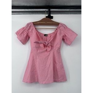 Vintage petals  shoulder   Top Tie Shoulder Size M Floral Sheer Y2K small Barbie